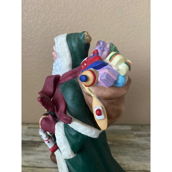 Lenox Victorian Santa Figurine 1993 Fine Porcelain Christmas Decoration Green Co - Picture 3 of 13